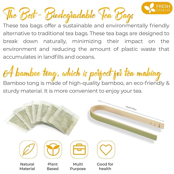 FreshDrinkUS, Premium 30 Fenugreek Tea Bags, 100% Natural & Pure from Fenugreek. Fenugreek Herbal Tea. Made with Natural Material Tea Bags. No Sugar, No Caffeine, No Gluten, Vegan.