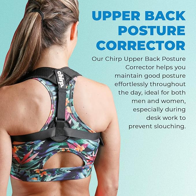 Ultimate Back + Neck Bundle, 4-Pack Chirp Wheel Massage Rollers, Carrying Case, Upper Back Posture Corrector, Includes Focus, Muscle Massage, and Gentle High Density Foam Rollers, Up to 500 lbs, Black