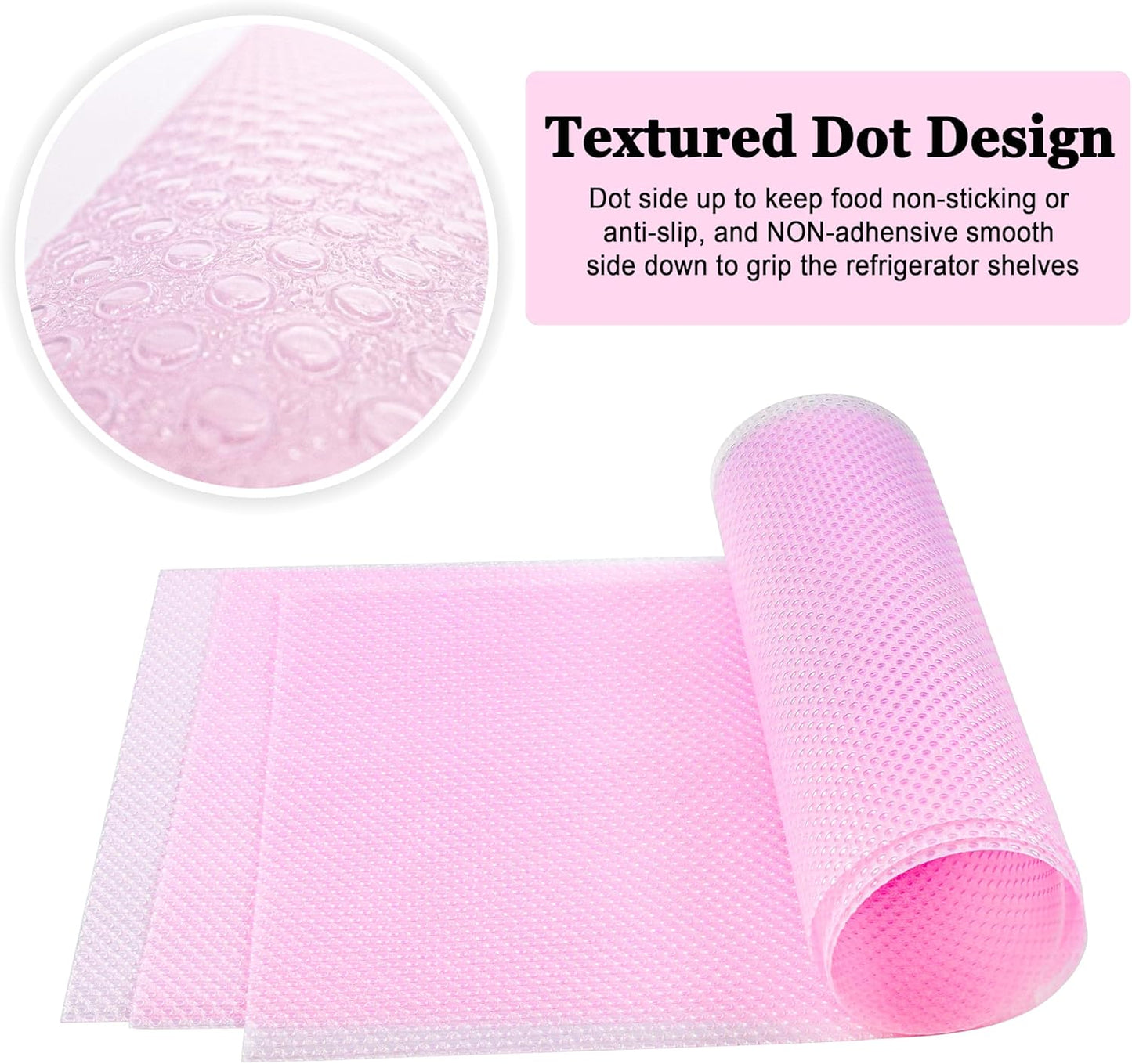 12Pcs Refrigerator Liners Washable Fridge Shelf Liners Refrigerator Mats for Freezer Glass Shelves Kitchen Cabinets Cupboards Drawers (17.7" x 11.4")