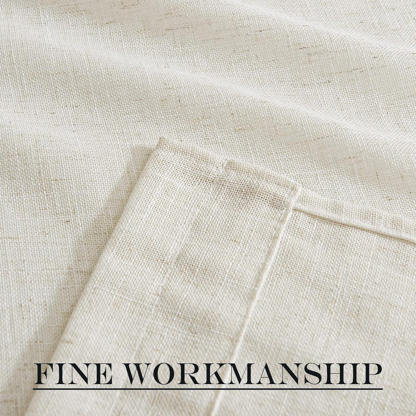 NICETOWN Linen Sheer Patio Door Curtain Drapery Panel for Door Window Elegant Soild Rod Pocket French Door Curtain Panel, 26" x 72" with Tieback, 1 Piece, Linen