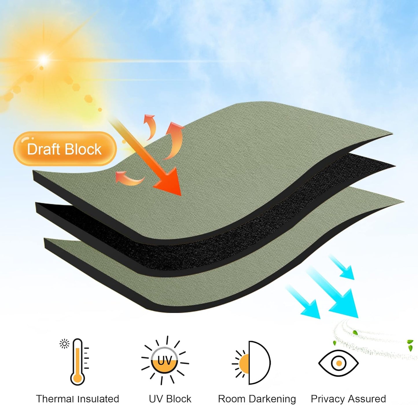 RYB HOME RV Curtains for Camper Windows - Soft Thermal Insulated Small Window Curtain Tiers for Cafe Kitchen Bedroom Basement Glass Door Window, W 42 x L 30 inches, Sage Green, 2 Panels