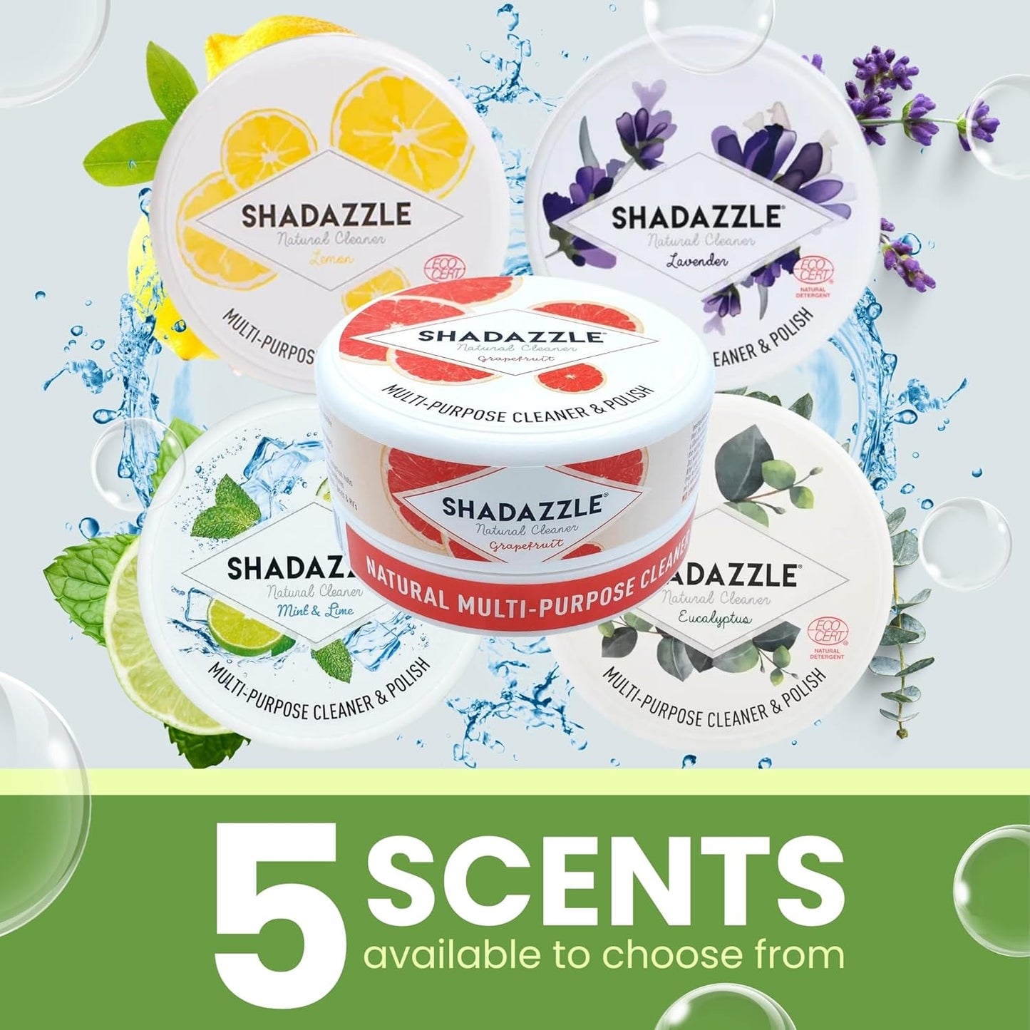 Shadazzle Natural All Purpose Cleaner and Polish – Eco friendly Multi-purpose Cleaning Product - Mint & Lime Scent