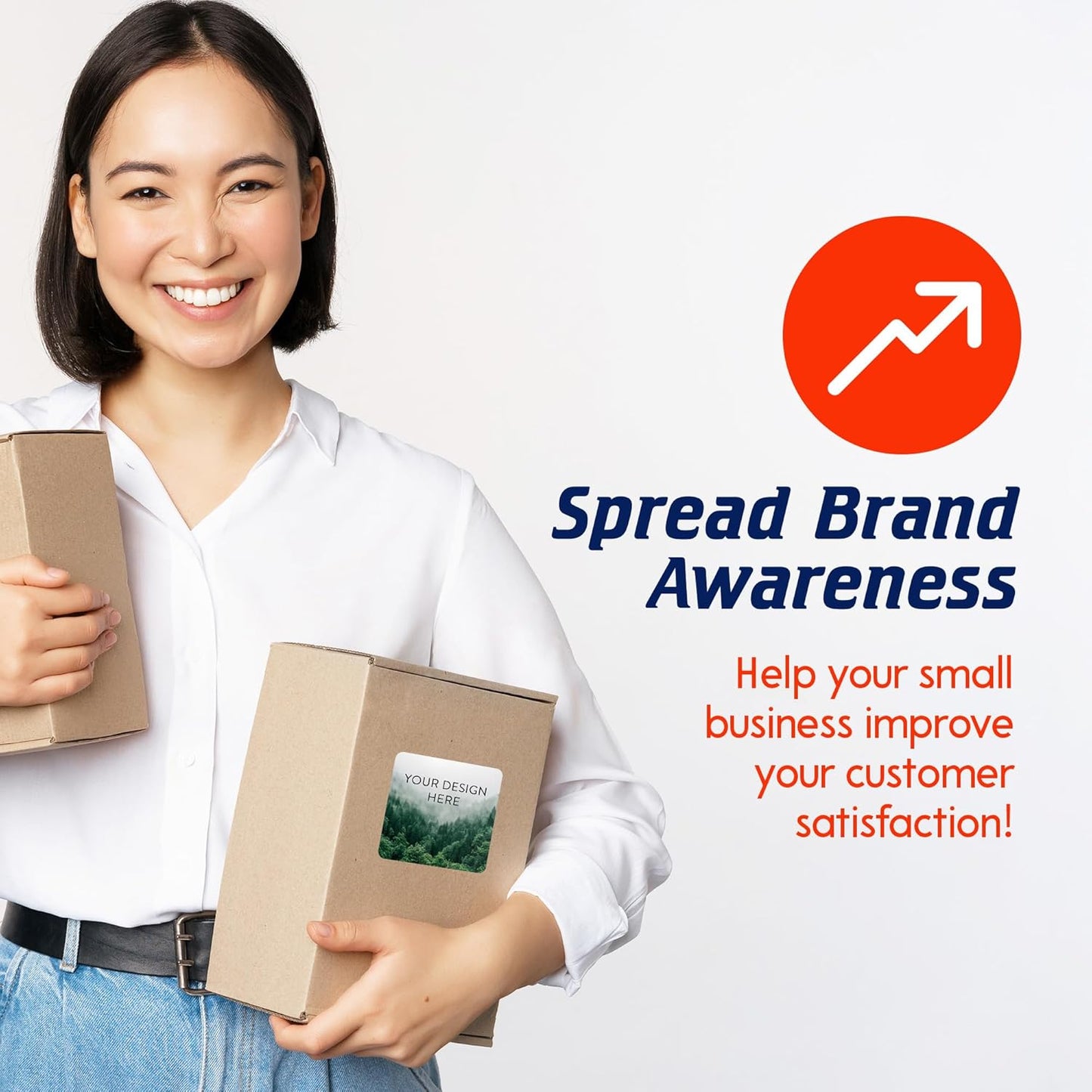 100 Custom Vinyl Stickers - Upload Your own Image, Text, Design, Logo - Personalized Logo Labels for Handmade, Packaging, Bottle, Jars, Candle, Brand Stickers (Foggy Valley, 3x3 Square)