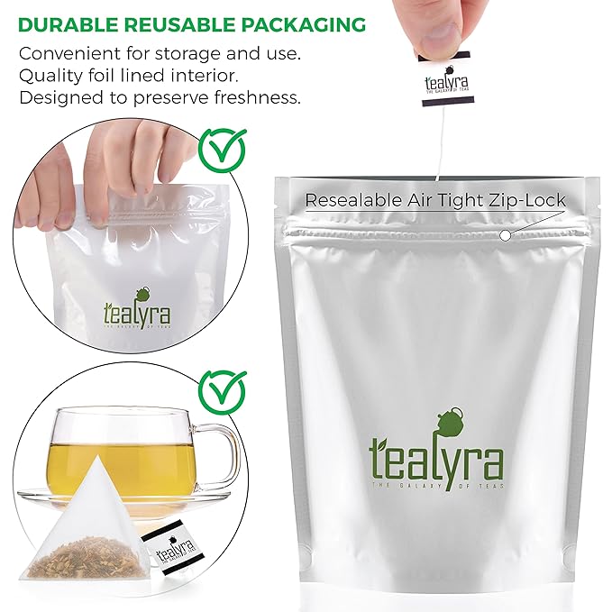 Tealyra - 911 Detox - 25 Bags - Dandelion Root - Ginger - Peppermint - Digestive Tea - Immune System Booster - Herbal Loose Leaf Tea - Caffeine-Free - Pyramids Style Sachets
