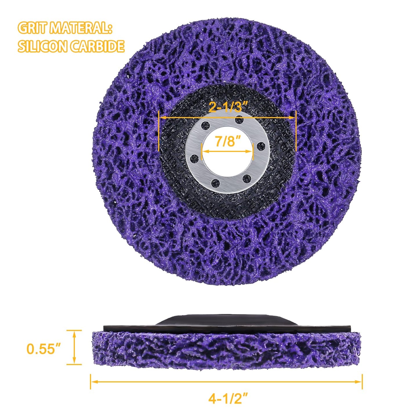 12 Pack 4-1/2" x 7/8" Strip Discs Stripping Wheel Fit Angle Grinder Clean and Remove Paint Coating Rust Welds Oxidation