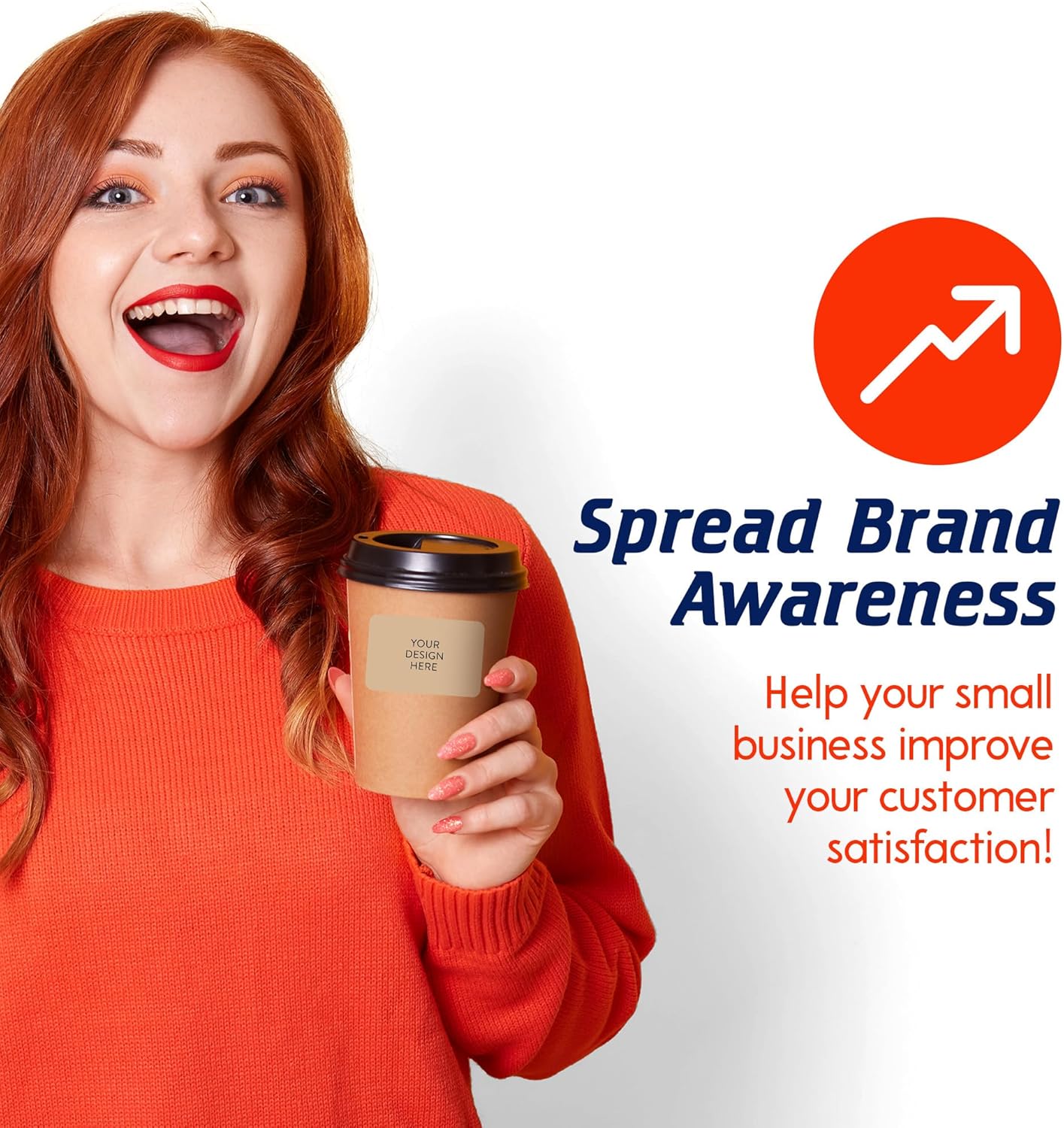 100 Custom Vinyl Stickers - Upload Your own Image, Text, Design, Logo - Personalized Logo Labels for Handmade, Packaging, Bottle, Jars, Candle, Brand Stickers (Brown, 4x2)