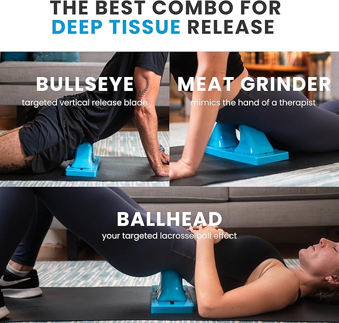 Thrival Deep Tissue Pro- Fully Adjustable Psoas, Back and Hip Flexor Muscle Release Tool for Deep Tissue, Trigger Point Massage (Blue) – Made in USA