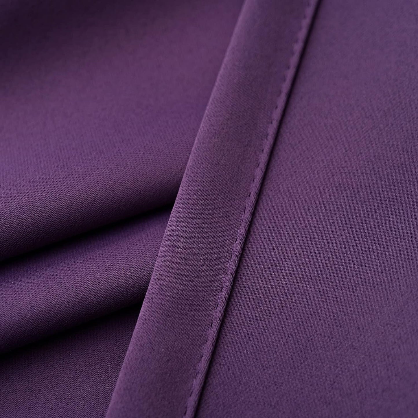 Pickluc Rod Pocket Tier Curtain - Half Blackout Curtain for Kitchen, Bathroom, Cabinet, Basement, 42 Inches Wide and 24 Inches Long, Purple, 2 Panels