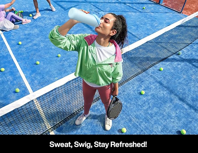 26 oz Insulated Water Bottle with 2-in-1 Straw and Spout Lid, Keep Cold 24H, Leak-Proof, Fits in Car Cup Holder, Stainless Steel Water Bottle for Sports, Travel, Gym, and School (Obsidian)
