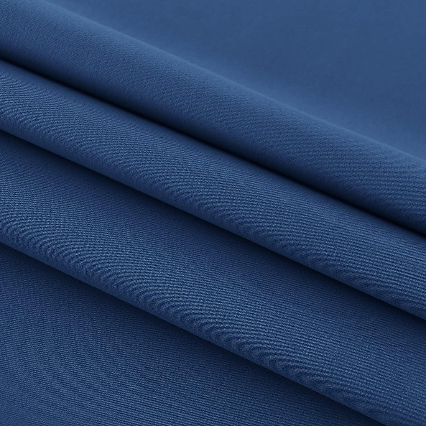 DWCN French Door Curtains – Rod Pocket Thermal Blackout Curtain for Doors with Glass Window, Kitchen and Patio Doors for Privacy, 54 X 72 Inches Long, 1 Curtain Panel with Tieback, Classic Blue