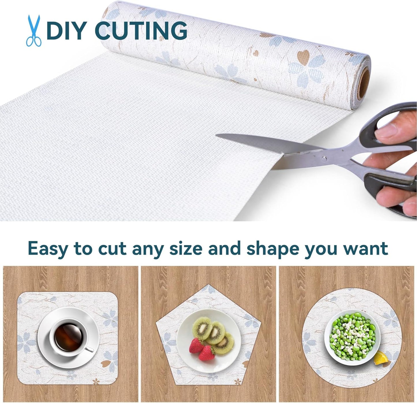 12Inch by 30FT Shelf Liner for Kitchen Cabinets Non Adhesive Kitchen Drawer Liner