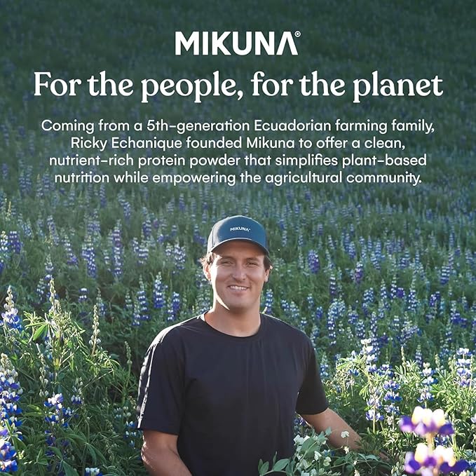 Mikuna Chocho Superfood Protein, Plant-Based Protein Powder, Travel Packs - Vegan, Gluten Free, 3g Net Carbs or Less, and Bioavailable, Non-Isolate (8 Servings, Pure Chocho)