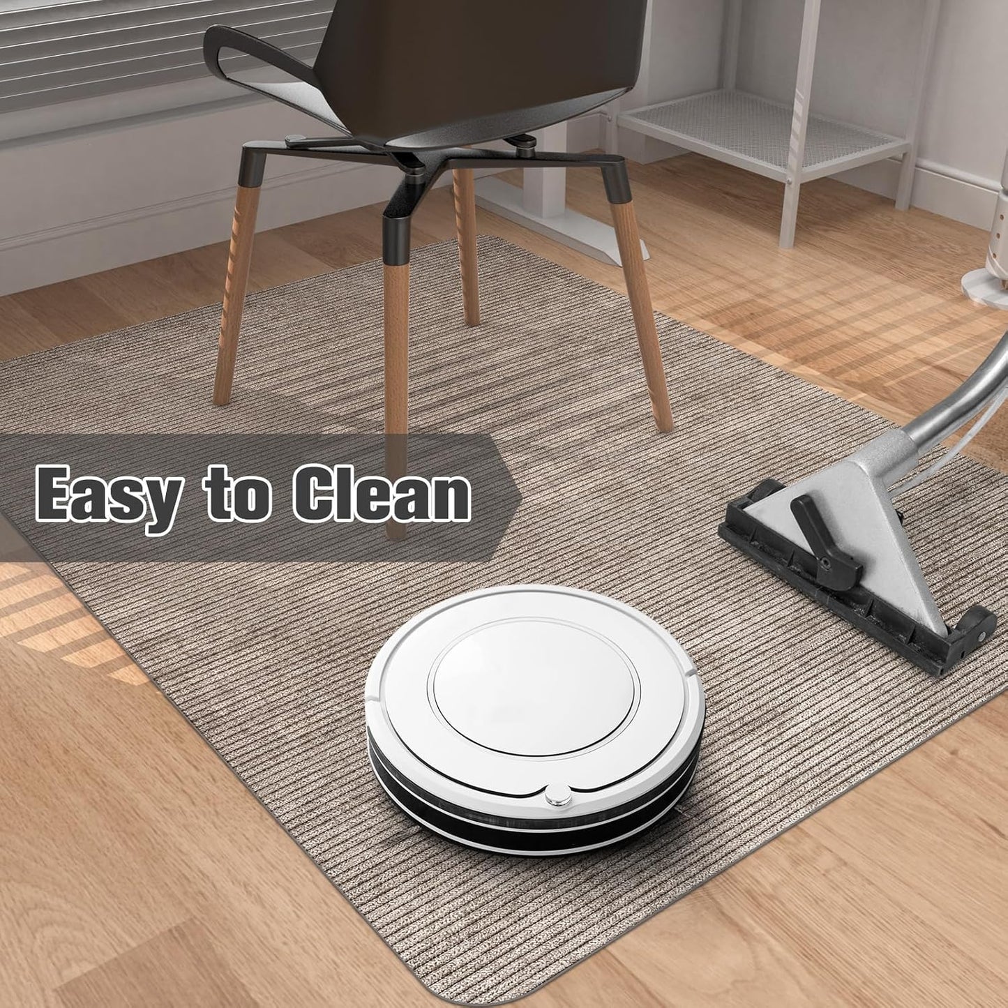 Placoot Desk Chair Mat for Hardwood Floor Corduroy Surface 1/6" Thick 55"x35" Office Chair Mat for Rolling Chairs-100% Large Anti-Slip Backing Under Desk Low-Pile Office Rug Floor Mat for Office/Home