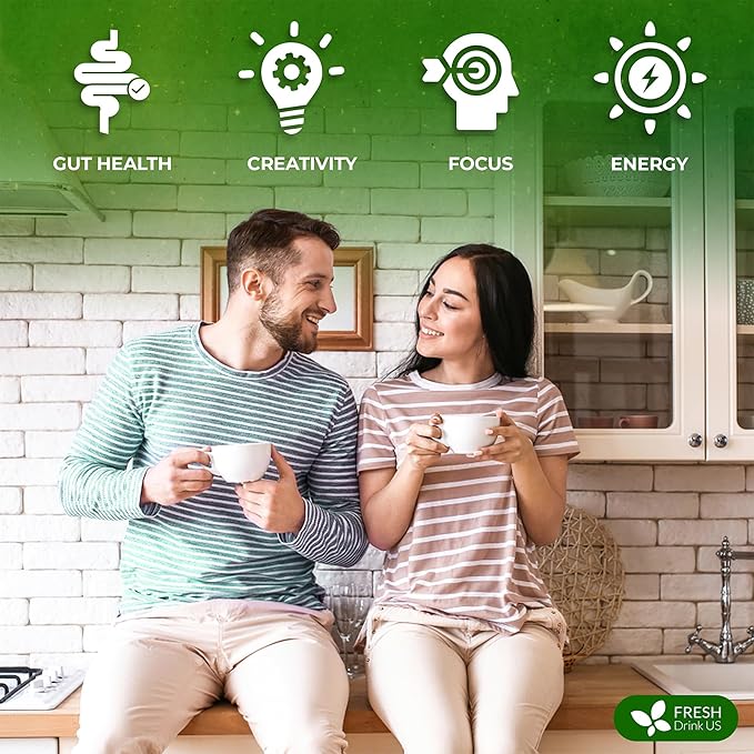 FreshDrinkUS, Super Soursop Herbal Tea – 60 Tea Bags | Soursop, Ginger, Turmeric, Lemongrass, Cinnamon, Black Pepper & Peppermint | Caffeine-Free, Natural Flavor, Plant-Based Blend | Sugar-Free