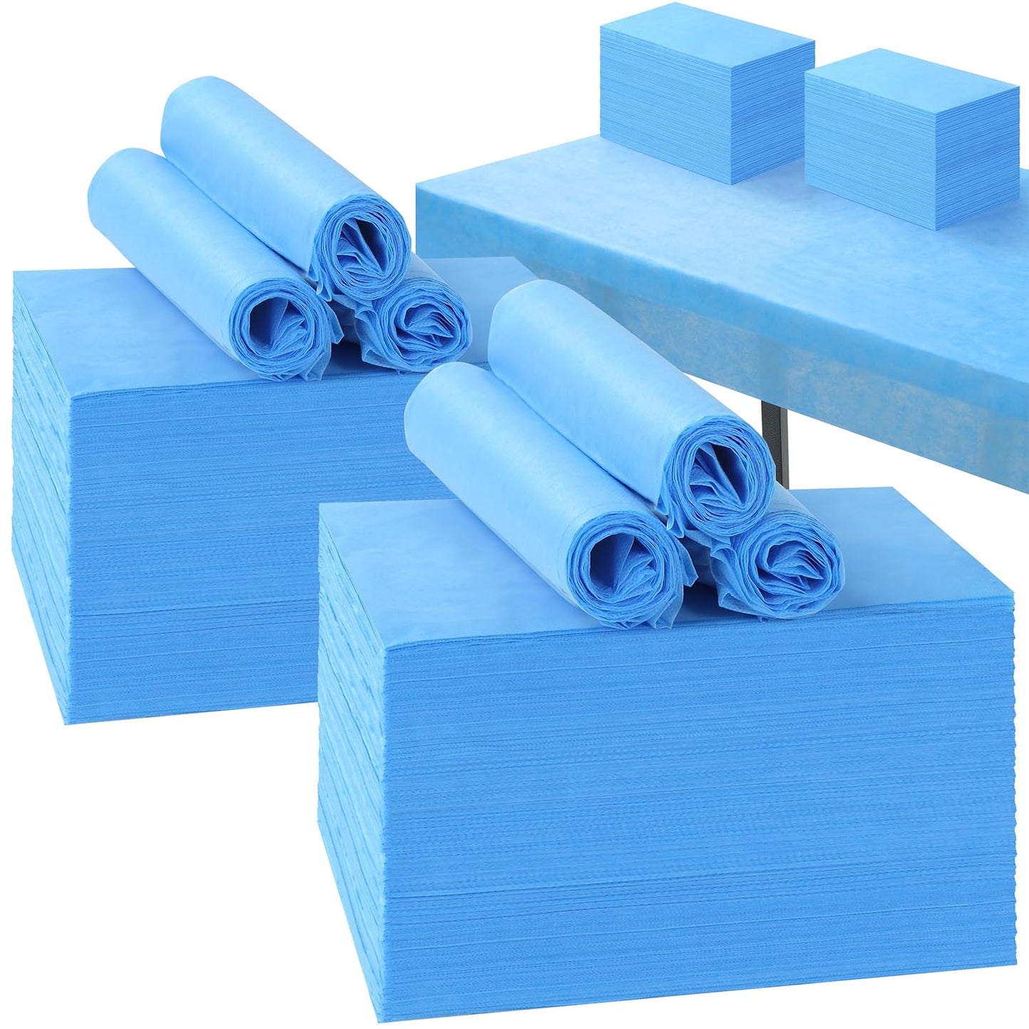 200 Pcs Disposable Bed Sheets 31" x 71" Massage Table Sheets Non Woven Fabric SPA Bed Cover Breathable for Massage Beauty Tattoos (200 Pcs Blue-2)