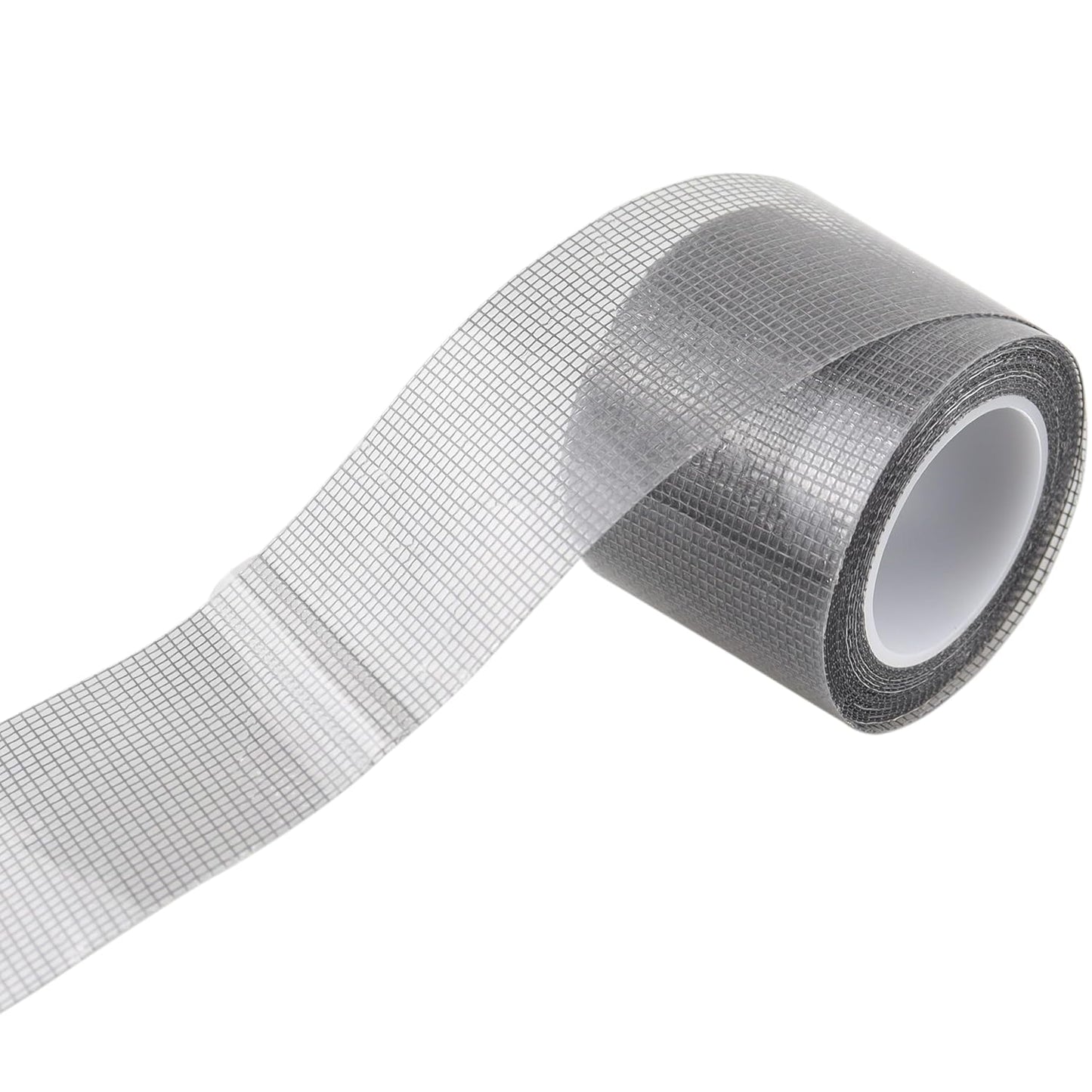 2IN Wide (16.4Ft/5.46Yd/Roll) Window Screen Repair Tape for Windows or Doors, 3-Layer Design - Adhesive Fiberglass Mesh Patch Waterproof Tape, Easy to Cut & Apply, Gray, 1 Roll