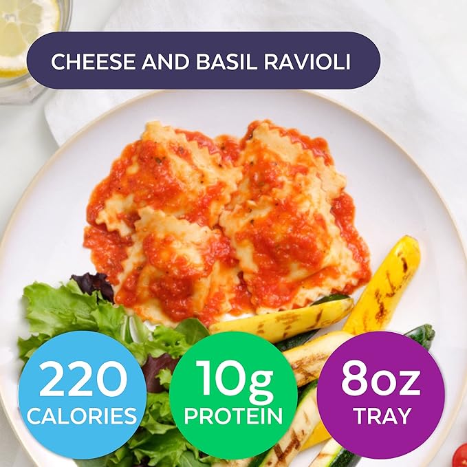 HMR Vegetarian Entrée Pack | Pre-packaged Lunch or Dinner to Support Weight Loss | Pack of 6 Ready to Eat Meals | 10-14 grams of Protein per Entrée | Low Calorie Food | 8oz Servings per Meal