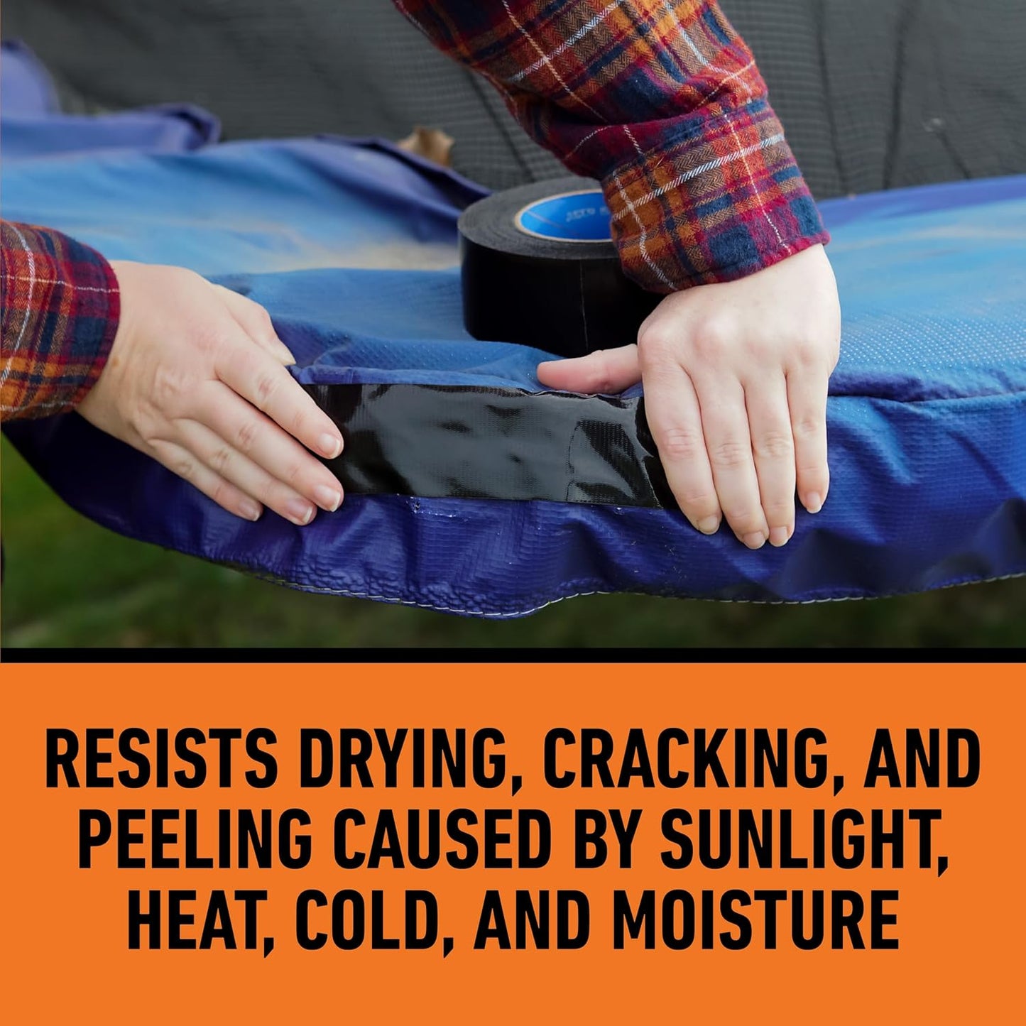 Gorilla All Weather Duct Tape, Black, 1.88" x 25 yd | UV Resistant | Waterproof | For Outdoor Repairs | 2-Pack, Pack of 6