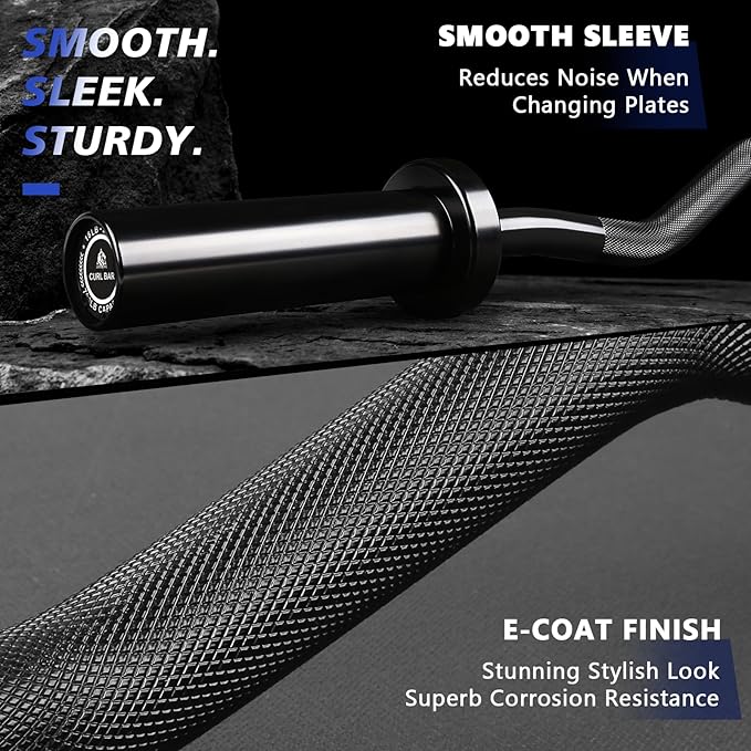 LIONSCOOL Premium 4ft/4.9ft/6ft Barbell for Strength Training and Olympic Weightlifting, 2 Inch Bar for Squats, Curls, Deadlifts, Presses, Hip Thrusts, 350lbs/500lbs/700lbs Weight Capacity