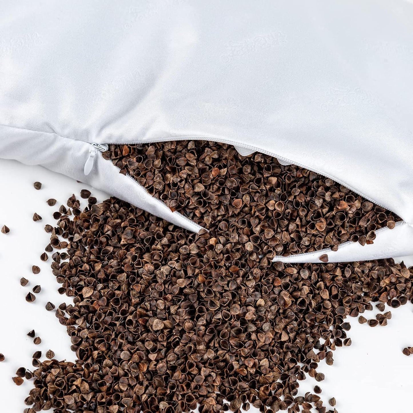 Buckwheat Neck Support Pillow Cervical Neck Cylinder Bolster Pillow,Buckwheat Hulls Adjustable Roll Pillow,Neck Pain Relief for Back and Side Sleepers Round Pillows for Lunch Break Brown, 6*15 inch