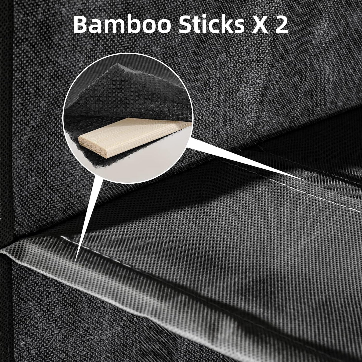 2 Packs Hanging Closet Organizer Storage, 6-Shelf Hanging Shelves for Closet, Closet Clothes Organizer and Storage with Side Pockets, Black