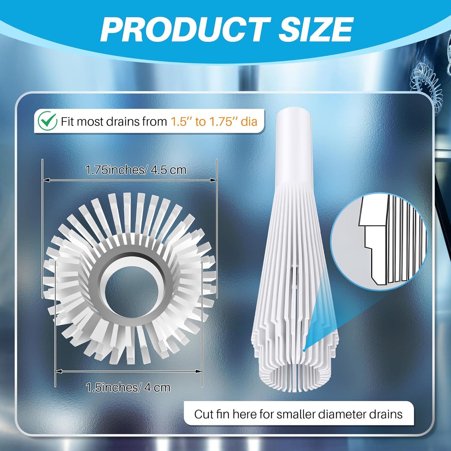 Feekoon 2 Pack Lint Trap for Washing Machine Utility Tub and Sink Drains, Laundry Lint Catcher with Rubber Plugs, Hair Catcher, Compatible with 1. 5''and 1. 75'' Drain to Prevent Clogs in Plumbing