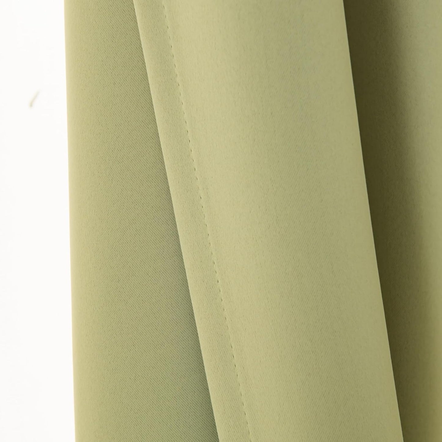 Pickluc Rod Pocket Tier Curtain - Half Blackout Curtain for Kitchen, Bathroom, Cabinet, Basement, 42 Inches Wide and 24 Inches Long, Sage Green, 2 Panels