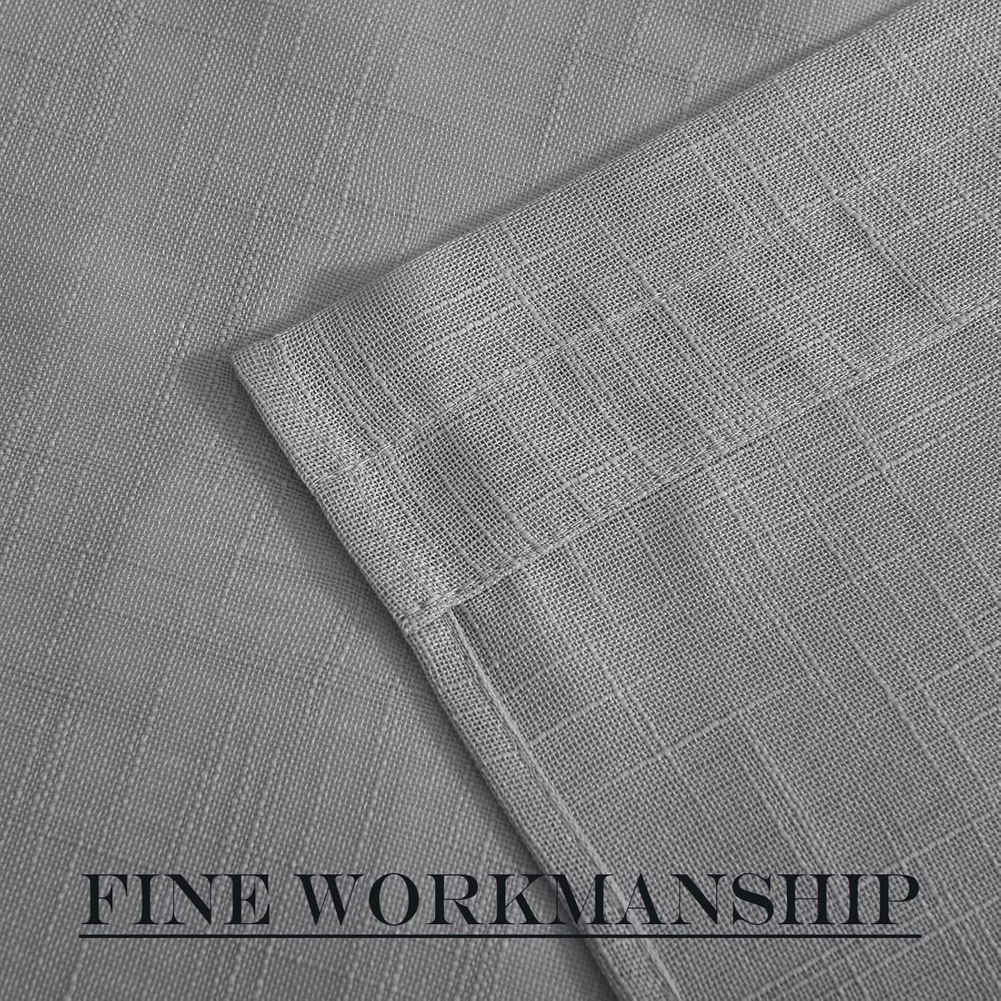 NICETOWN French Door Curtain Panel - Durable Front Door Window Curtain, Light Filtering Semi Sheer Drape for Glass Window, Tieback Included (Dark Grey, 1 Panel, 52 inches by 40 inches)