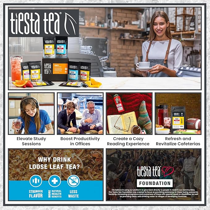 Tiesta Tea Pineapple Sangria Loose Leaf Tea – Pineapple Hibiscus White Tea Blend | Premium Low-Caffeine Fruit Infusion | Hot or Iced | 5.5oz Refillable Tin | Makes Up to 50 Cups