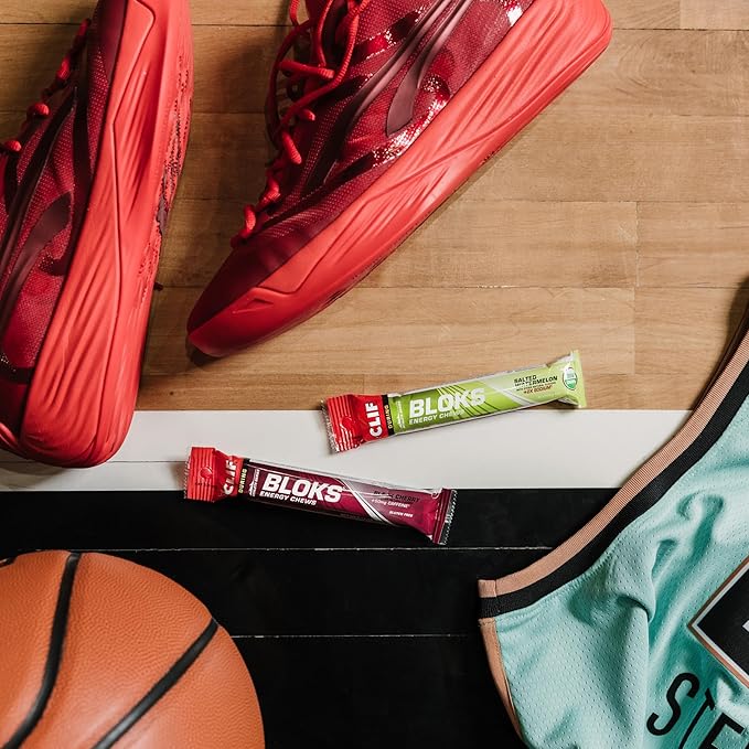 Clif Bloks Sours - Green Apple Flavor - Energy Chews - Non-GMO - Plant Based - Fast Fuel for Cycling and Running - Quick Carbohydrates and Electrolytes - 2.12 oz. (18 Count)