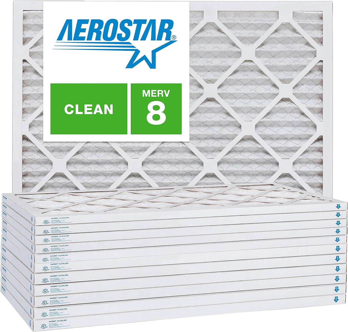 15x20x1 AC and Furnace Air Filter by Aerostar - MERV 8, Box of 12