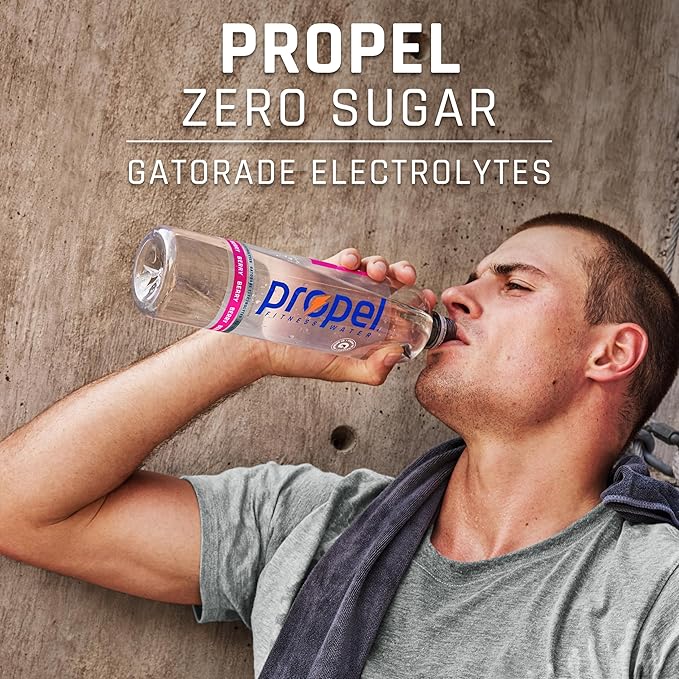 Propel, 3 Flavor Variety Pack, Zero Calorie Sports Drinking Water with Electrolytes and Vitamins C&E, 16.9 Fl Oz (Pack of 12)