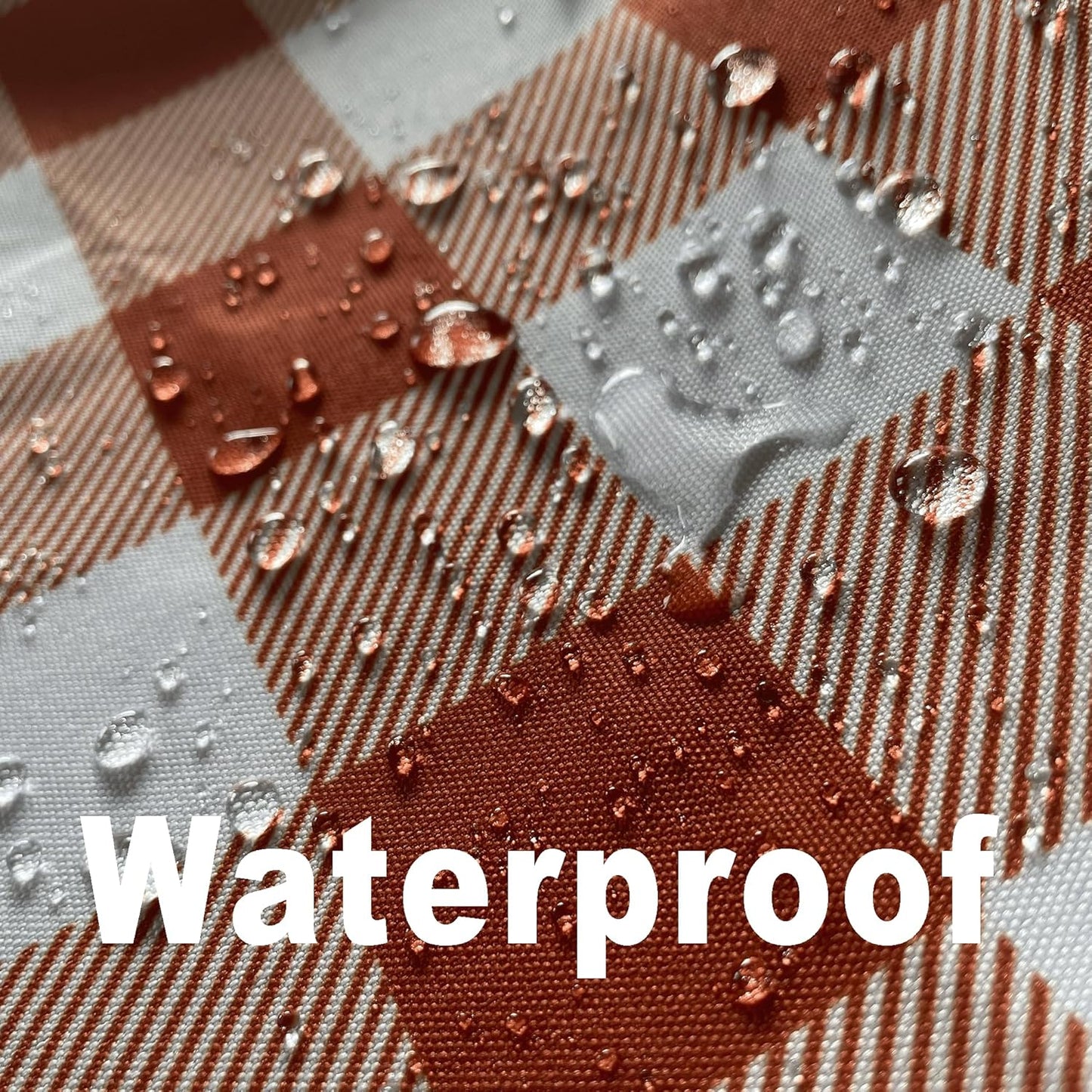 Waterproof Checkered Tablecloth Fabric - Rectangle 58x84 Inch Classic Gingham Buffalo Plaid Table Cloth for Indoor/Outdoor Use - Washable Table Cover for Kitchen, BBQs, and Parties