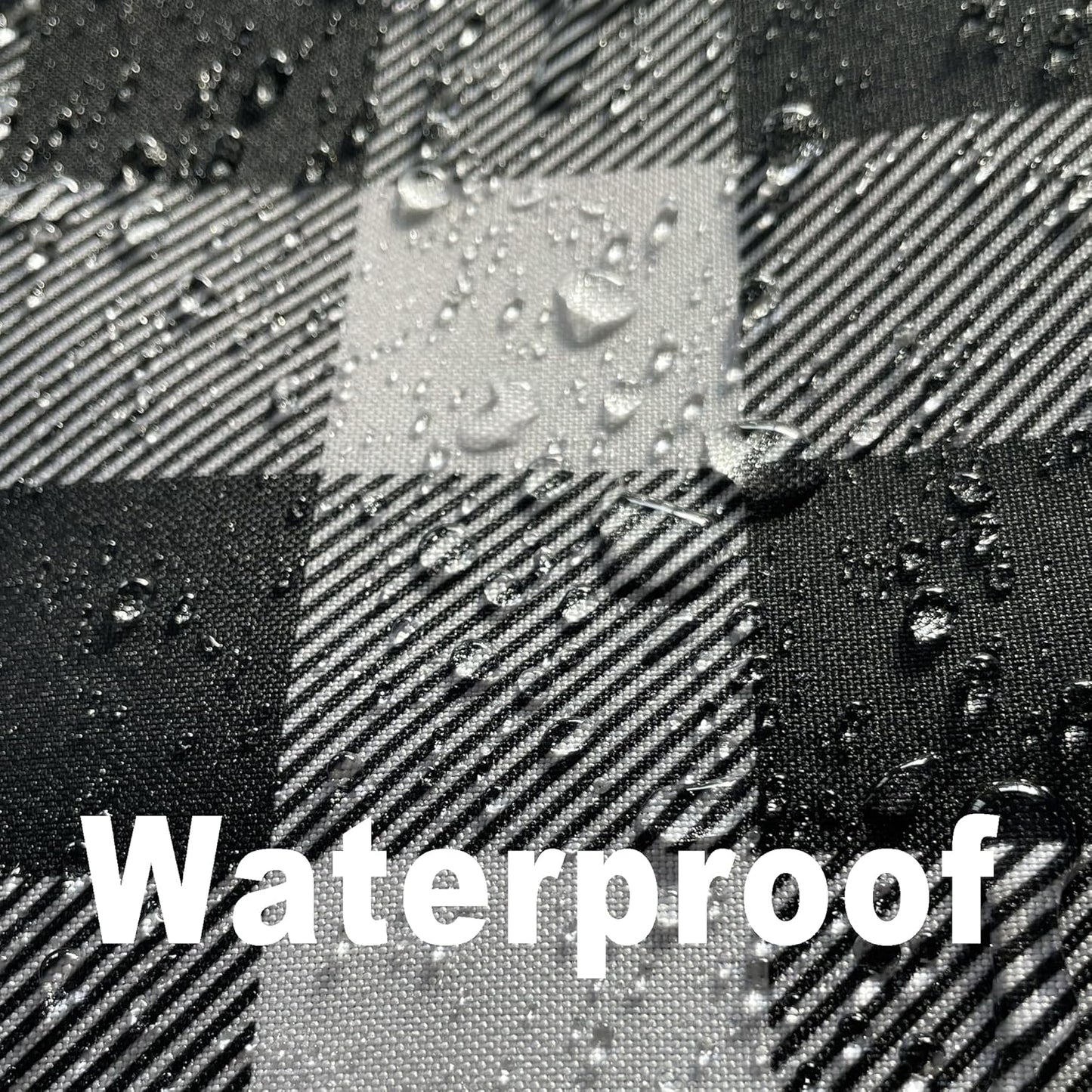 Waterproof Plaid Tablecloth Fabric - Round 58 Inch Classic Gingham Checker Table Cloth for Indoor/Outdoor Use - Buffalo Table Cover for Picnics, BBQs, and Parties