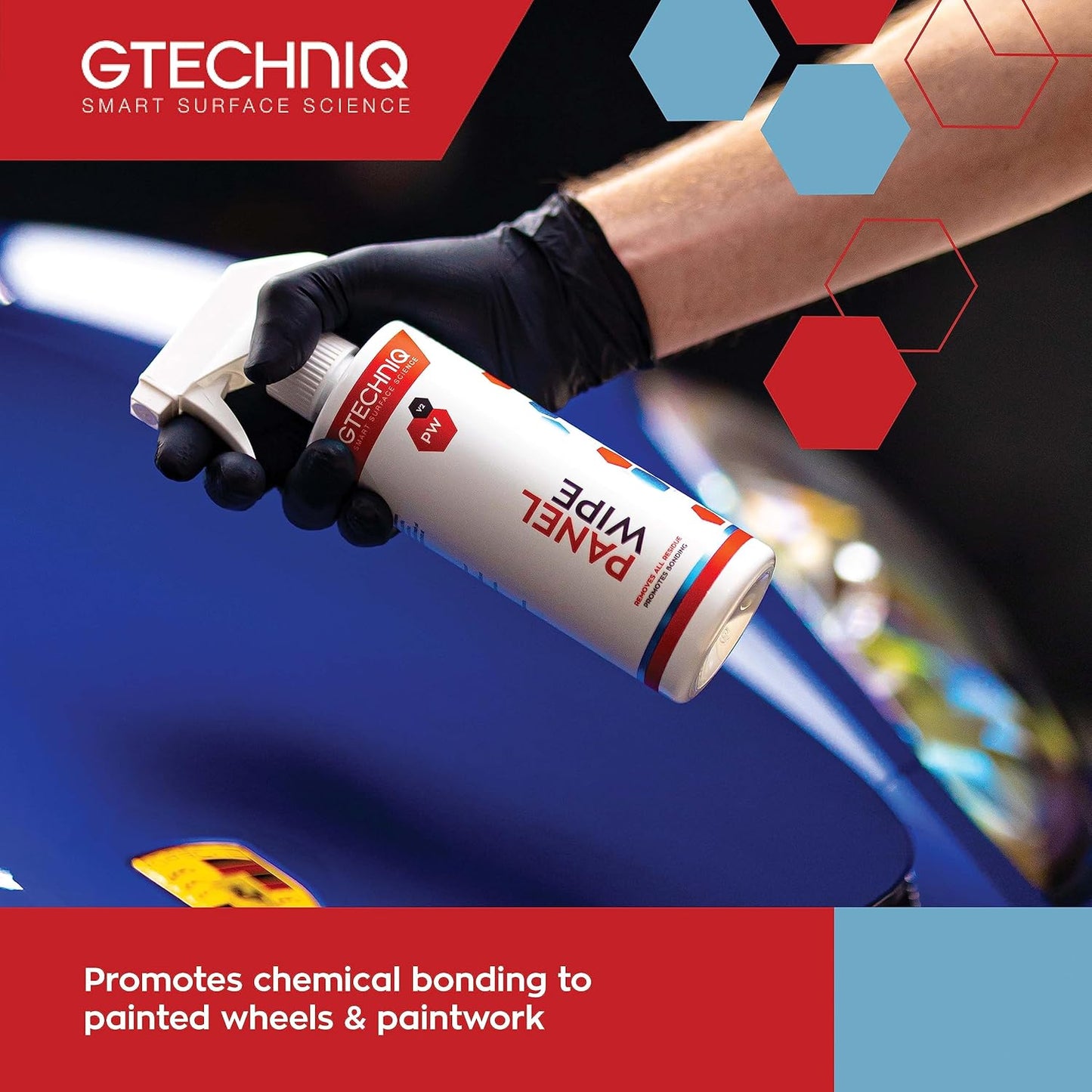 Gtechniq Panel Wipe for Car Cleaning, Pre-Sealant Car Cleaner for Polish Residue, Fragrance-Free, Transparent, 500ml