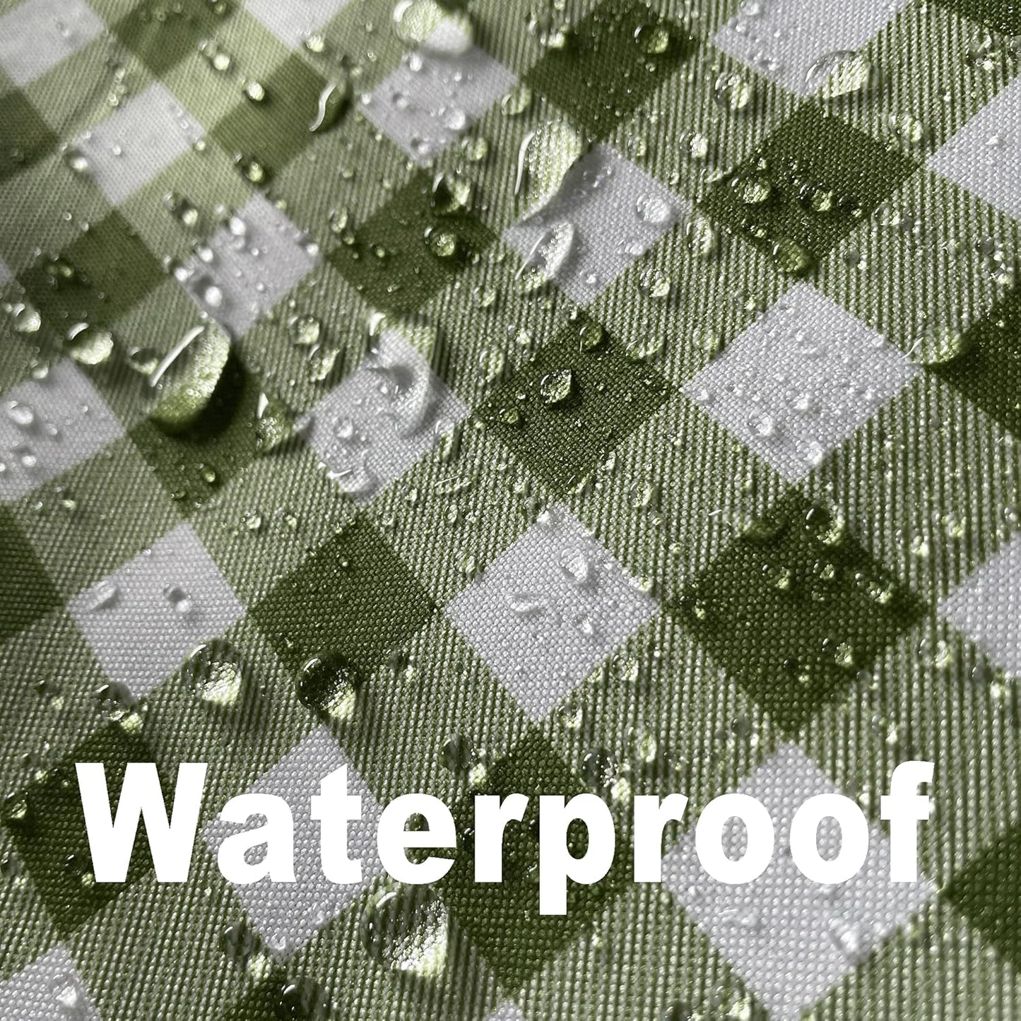 Waterproof Plaid Tablecloth Fabric - Oblong 52x70 Inch Classic Buffalo Tartan Table Cloth for Indoor/Outdoor Use - Washable Tabletop Cover for Dinner, BBQs, and Parties