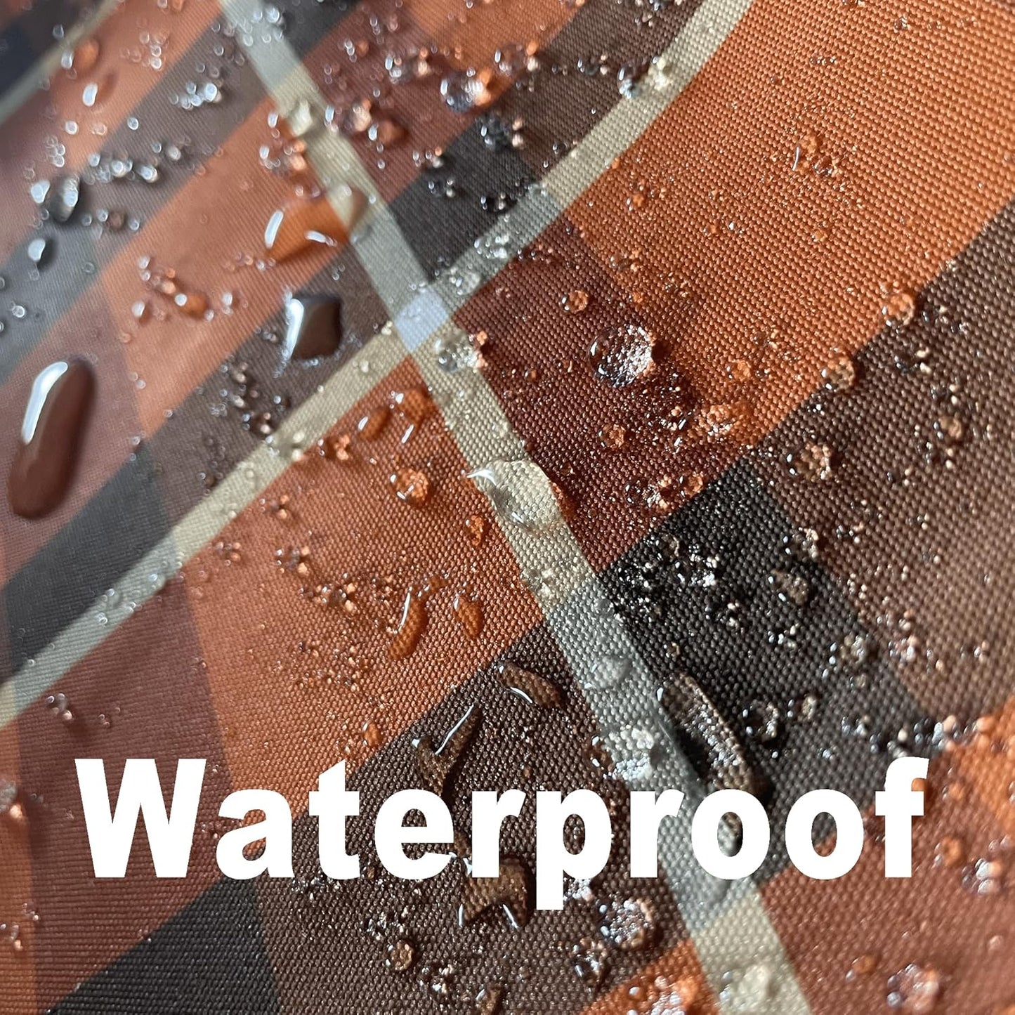 Gingham Tablecloth Fabric - Oblong 58x120 Water Resistant Autumn Plaid Table Cloth for Indoor/Outdoor Use - Fall Tabletop Cover for Halloween, Picnics, Gardens, and Thanksgiving Day