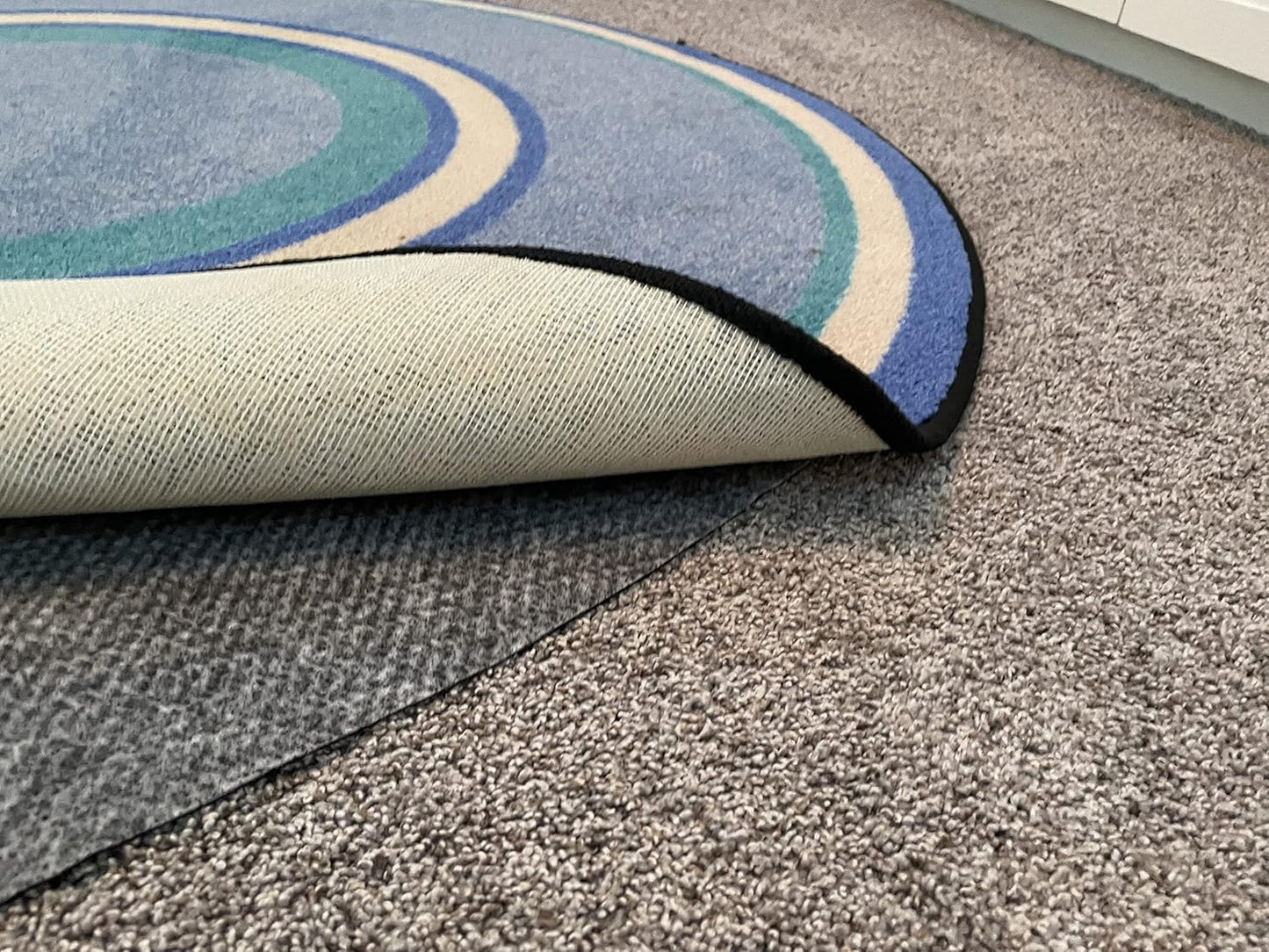 Hold-a-Rug Plush 5' Round Nonskid, Nonslip Rug Pad, Reversible Gripper, ¼ Thick, Safe for All Floors and Carpet, Keep Area Rugs Secure