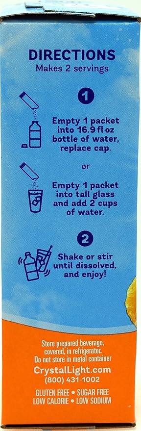Crystal Light On The Go Citrus With Caffeine Drink Mix, 10-Packet Box (Pack of 15)