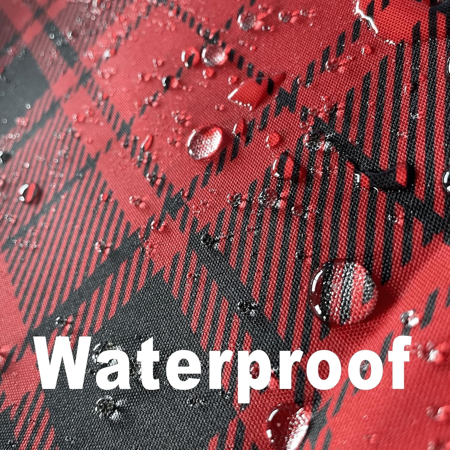 Gingham Xmas Tablecloth Fabric - Oblong 58x120 Water Resistant Christmas Plaid Table Cloth for Indoor/Outdoor Use - Red Tabletop Cover Perfect for Birthday, Picnics, Gardens