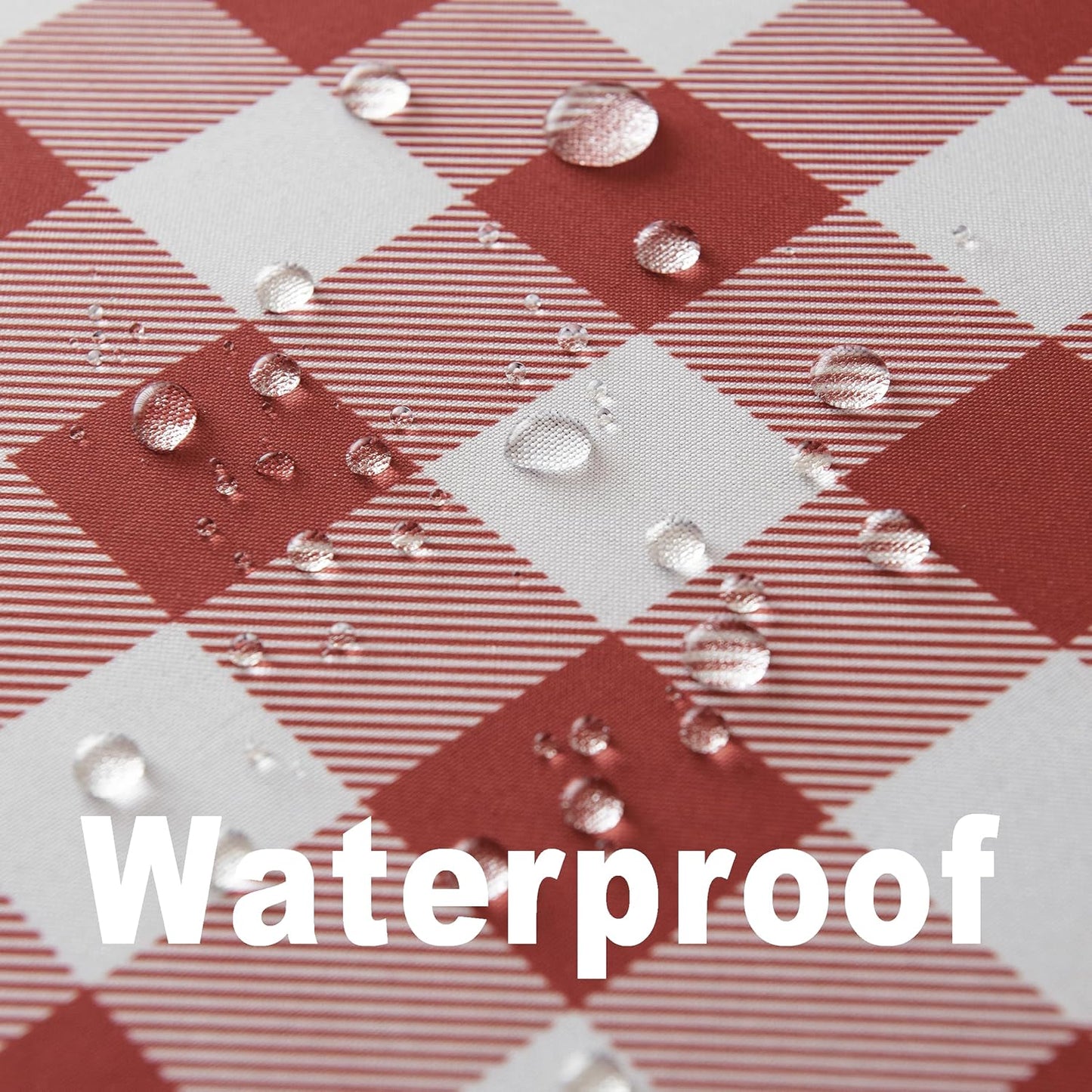 Classic Gingham Tablecloth Fabric - Oblong 58x120 Water Resistant Chequered Pattern Table Cloth for Indoor/Outdoor Use - Tabletop Cover for Birthday, Picnics, Gardens, and Parties