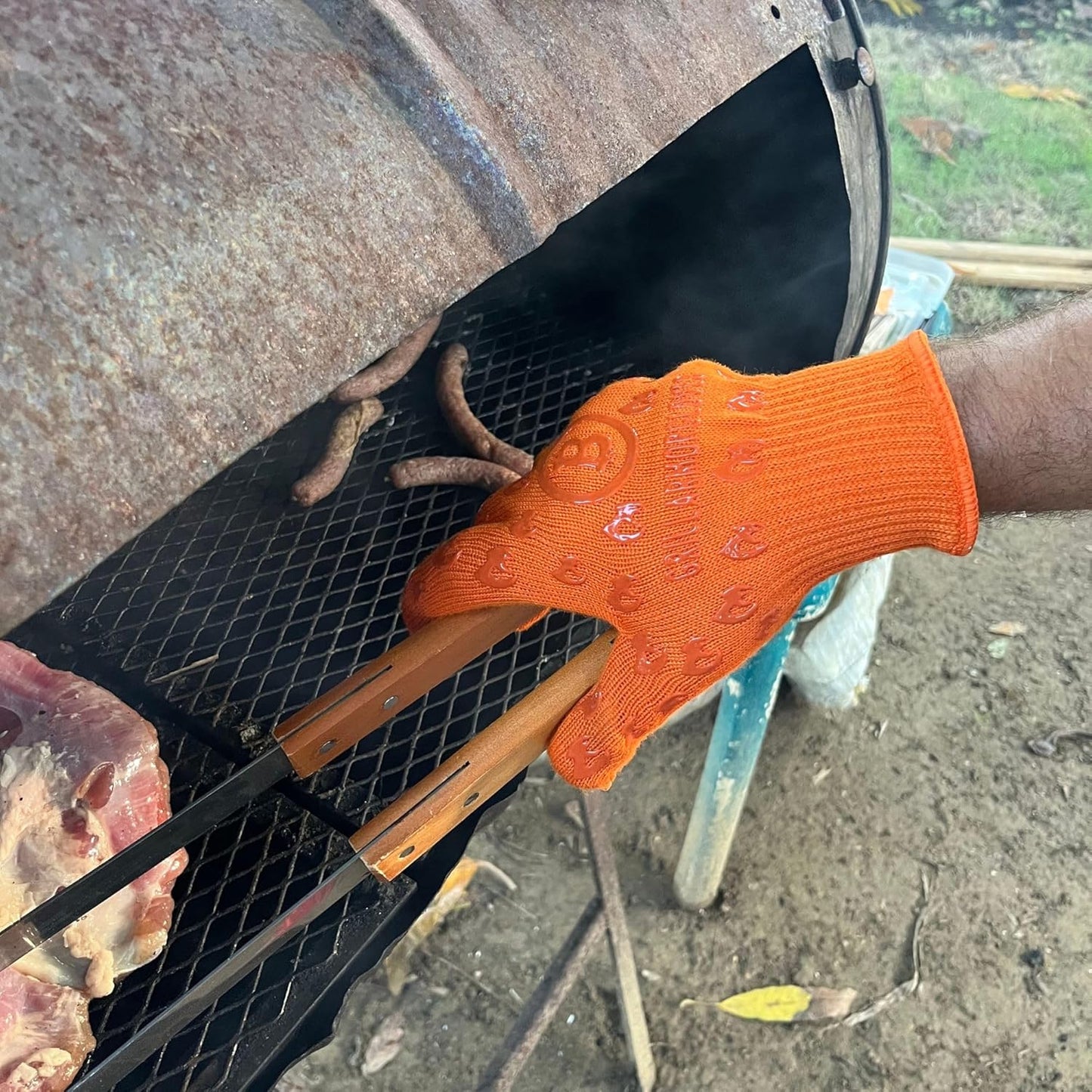 Grill Armor Oven Gloves 932°F Extreme Heat & Cut Resistant Oven Mitts with Fingers for BBQ, Cooking, Grilling, Baking – Accessory for Smoker, Cast Iron, Fire Pit, Camping, Fireplace, Griddle & More