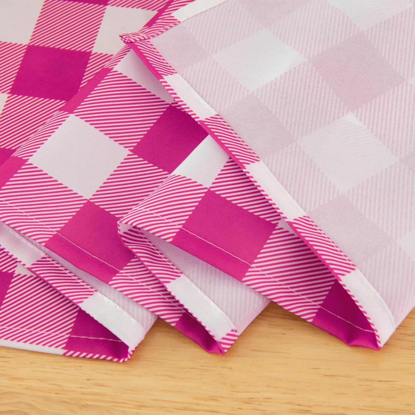 Classic Gingham Buffalo Tablecloth Fabric - Oblong 90x132 Inch Water Proof Checkered Table Cloth for Indoor Outdoor - Table Cover for Birthday, Picnics, BBQs, and Parties