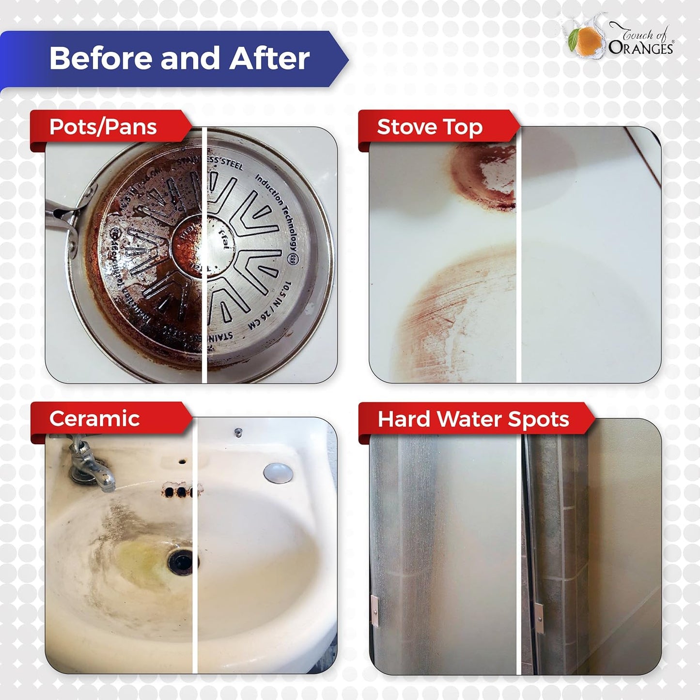 BRING IT ON! CLEANER Hard Water Stain Remover - Soap Scum, Calcium, Lime Scale, Remover for Shower Door, Tile, Glass, Fiberglass, Bathroom, Sink, Stone, Door 32 Ounce