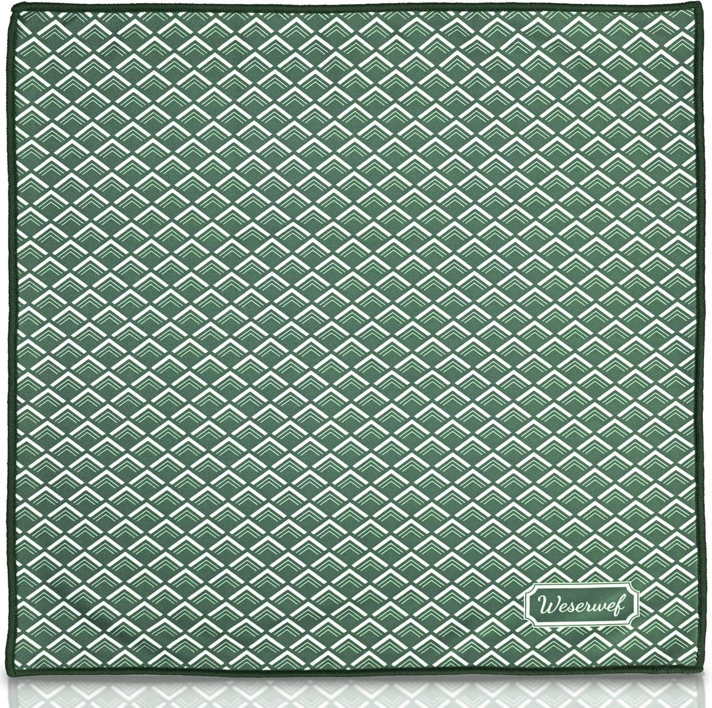 WESERWEF Design Microfiber Glasses Cleaning Cloth – Premium Cleaning Cloth for Eyeglasses, Screens, Tablets, Cameras & Lenses, 12" x 12", Ultra-Soft & Scratch-Free (Wave)