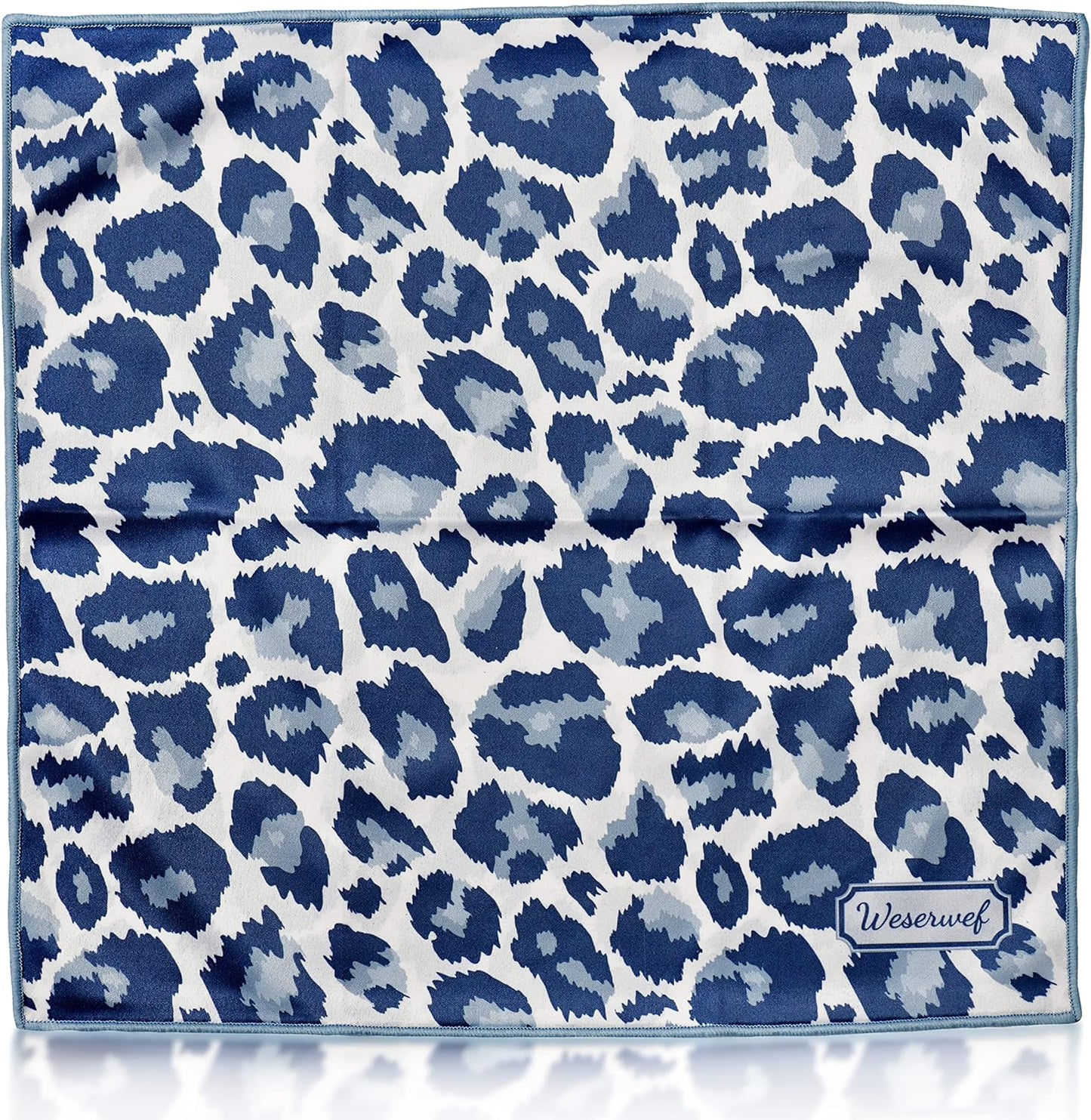 WESERWEF Design Microfiber Glasses Cleaning Cloth – Premium Cleaning Cloth for Eyeglasses, Screens, Tablets, Cameras & Lenses, 12" x 12", Ultra-Soft & Scratch-Free (Leo)