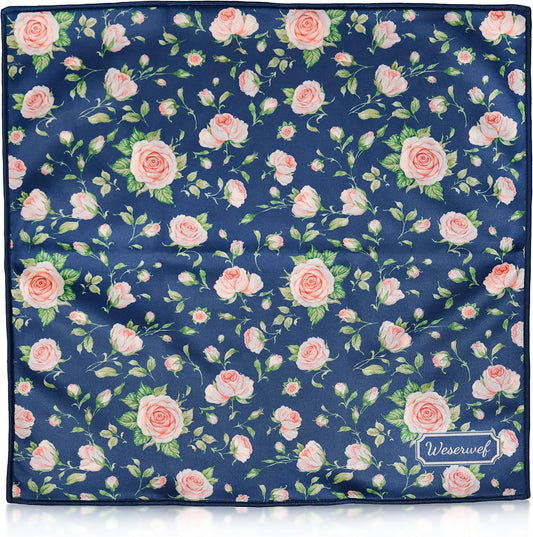 WESERWEF Design Microfiber Glasses Cleaning Cloth – Premium Cleaning Cloth for Eyeglasses, Screens, Tablets, Cameras & Lenses, 12" x 12", Ultra-Soft & Scratch-Free (Rose)